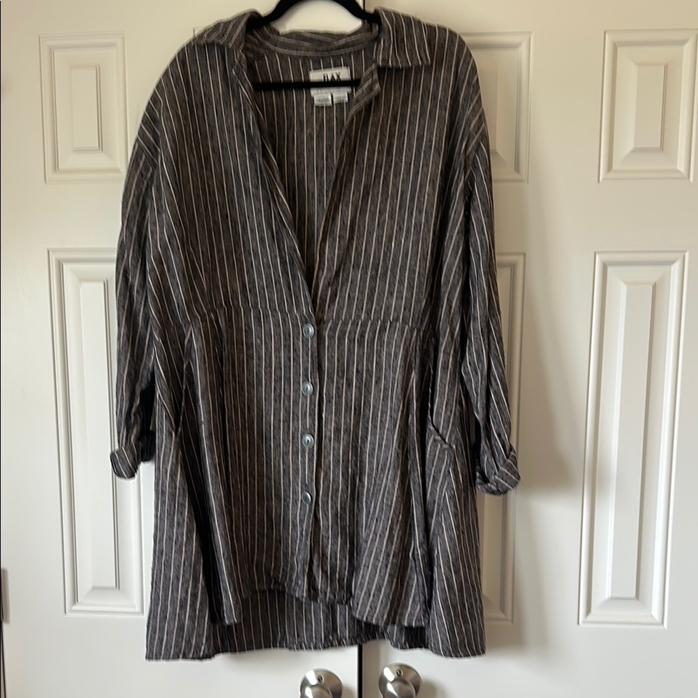 Chic Striped Button-Up Shirt
